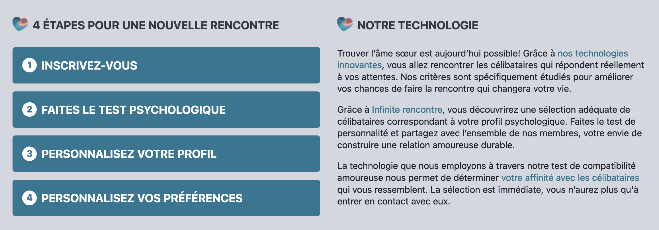 Infinite Rencontre technologie